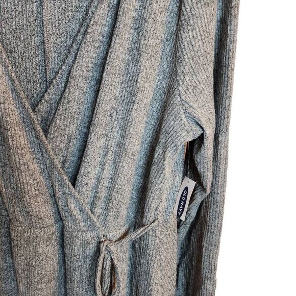Old Navy NWT Super Soft 1X Gray Wrap Front Midi Skater Dress - Picture 4 of 10